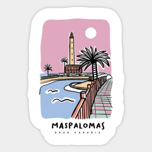 Canary Islands Maspalomas lighthouse Gran Canaria las palmas de Gran Canaria Sticker